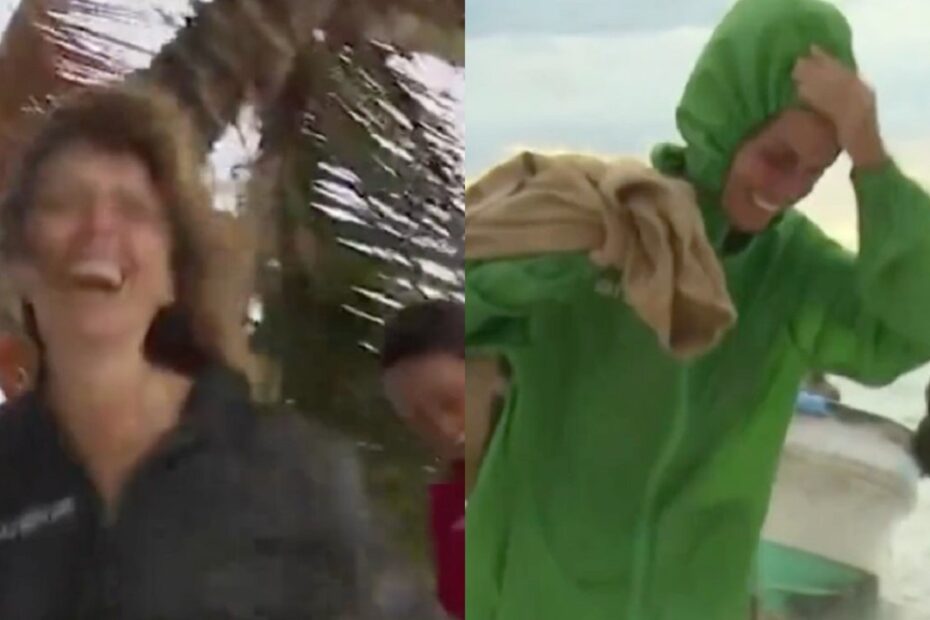 paura all'isola dei famosi nubifragio tutto distrutto